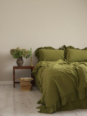 Комплект постельного белья 200x220 LIMASSO OLIVE EXCLUSIVE оливковый