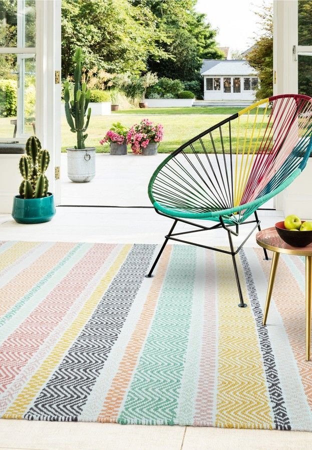 Эко ковер для улицы и дома Boardwalk Pastel Stripe Multi Colour 160х230 см