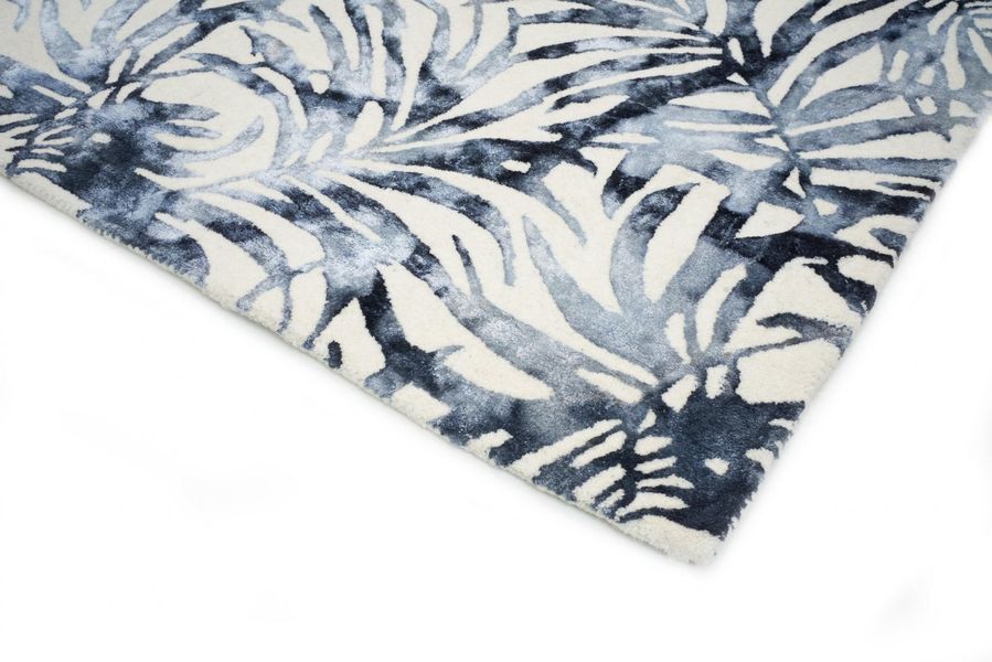 Ковер ручной работы из вискозы Botanica Blue 200x300
