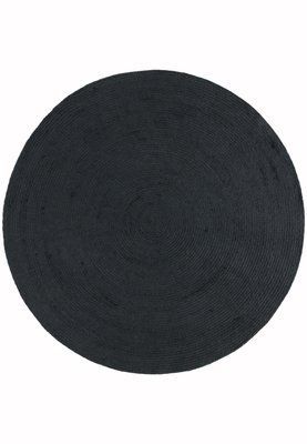 Ковер Nico Charcoal Экологичный круглый плетеный вручную 200x200 см