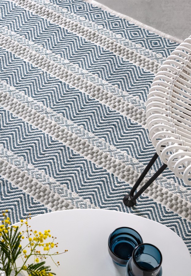 Еко килим для вулиці і дому Boardwalk Blue Stripe Multi Colour 160х230 см