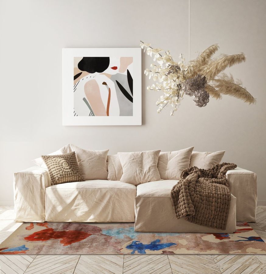 Килим ручної роботи з вовни та віскози Orchidea Summer 200x300