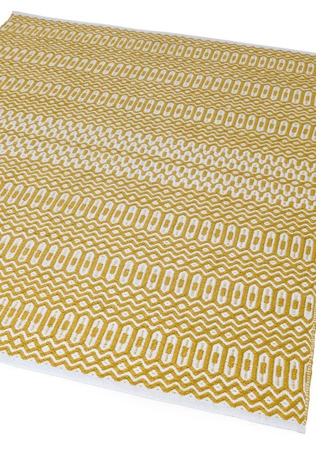 Эко ковер для улицы и дома Halsey Mustard Geometric 200x290 см
