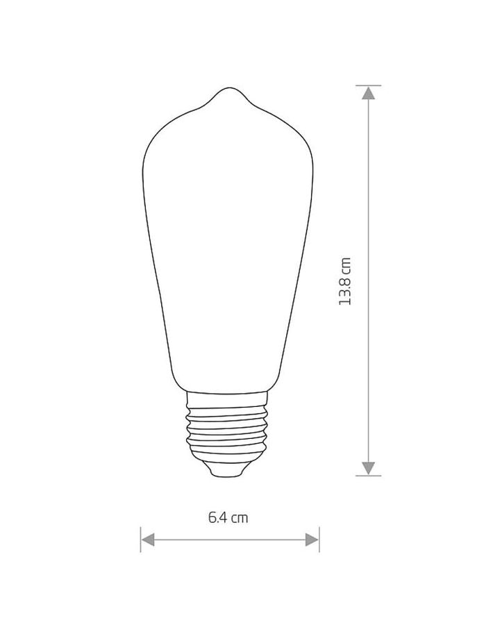 9796 Лампа Nowodvorski BULB VINTAGE LED 4W, 2200K, E27, ANGLE 360 CN