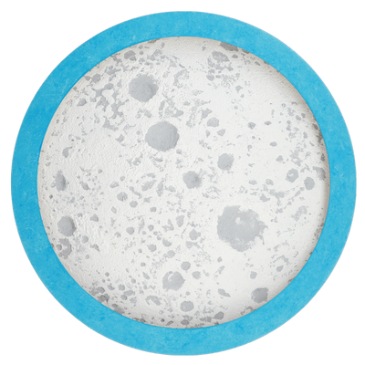 Світильник світлодіодний декоративний «Зворотня сторона місяця». ø 40 см. (блакитний)