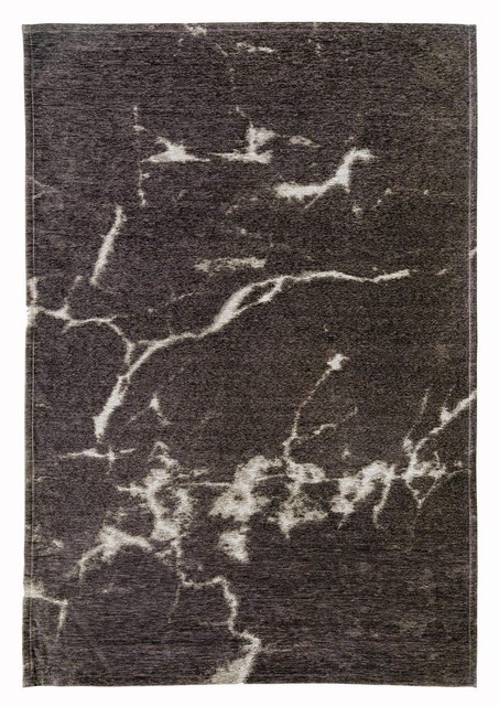 Ковер легкой чистки Carrara Taupe 200x300, Сірий; Чорний, 2.0 х 3.0 м, Серый, Черный