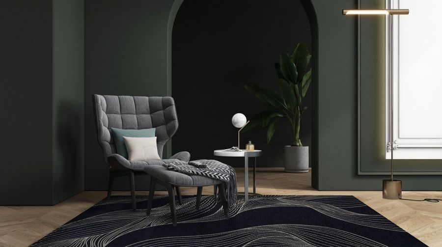Килим легкої чистки Neptun Blue 160x230