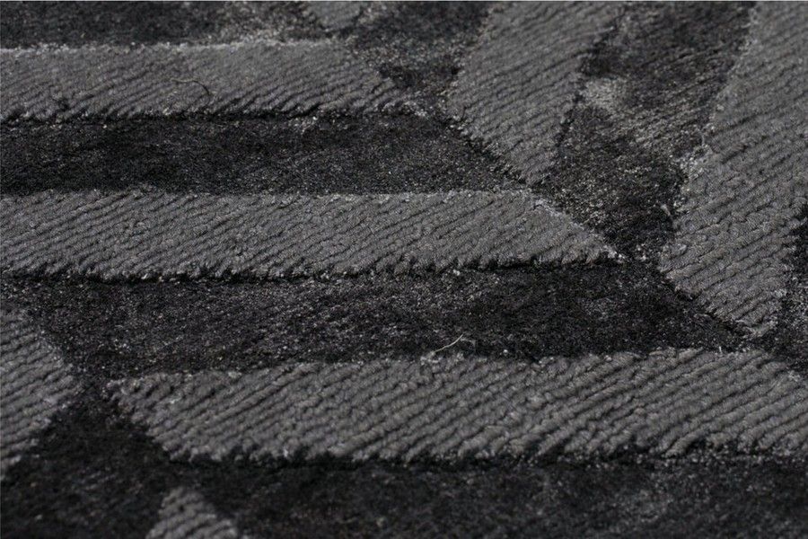 Ковер ручной работы Chelo Charcoal 200x300, Антрацит; Чорний, 2 x 3 м, Антрацит, Черный