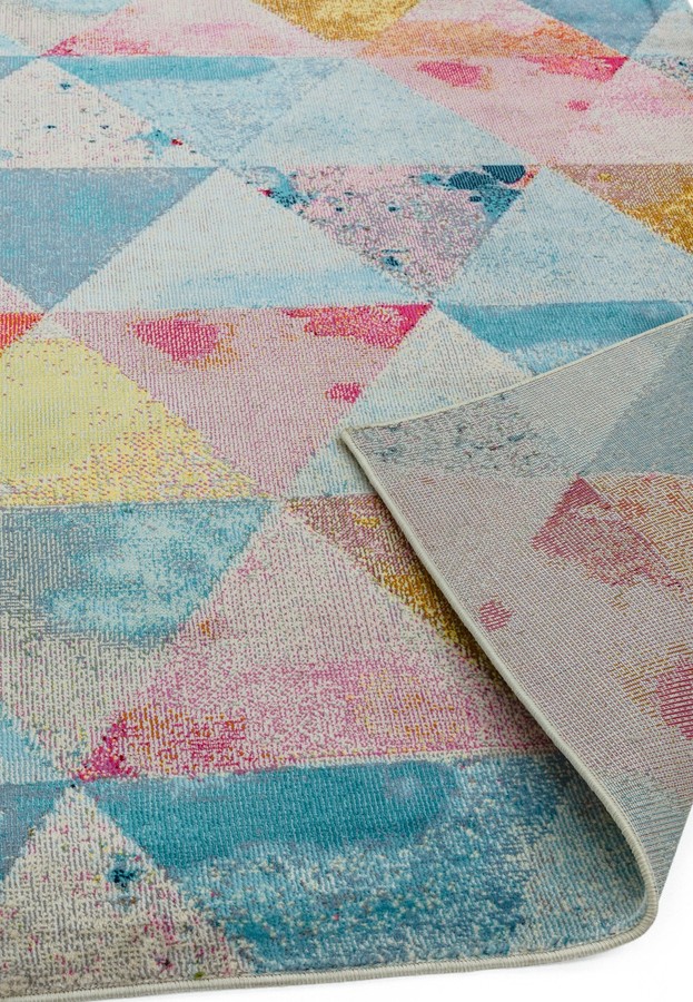 Ковер Amelie AM03 Triangles розово-голубой160х230 см