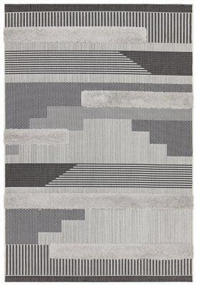 Ковер для улицы и дома Monty Black/Grey Geometric Indoor/Outdoor MN05 120x170 см