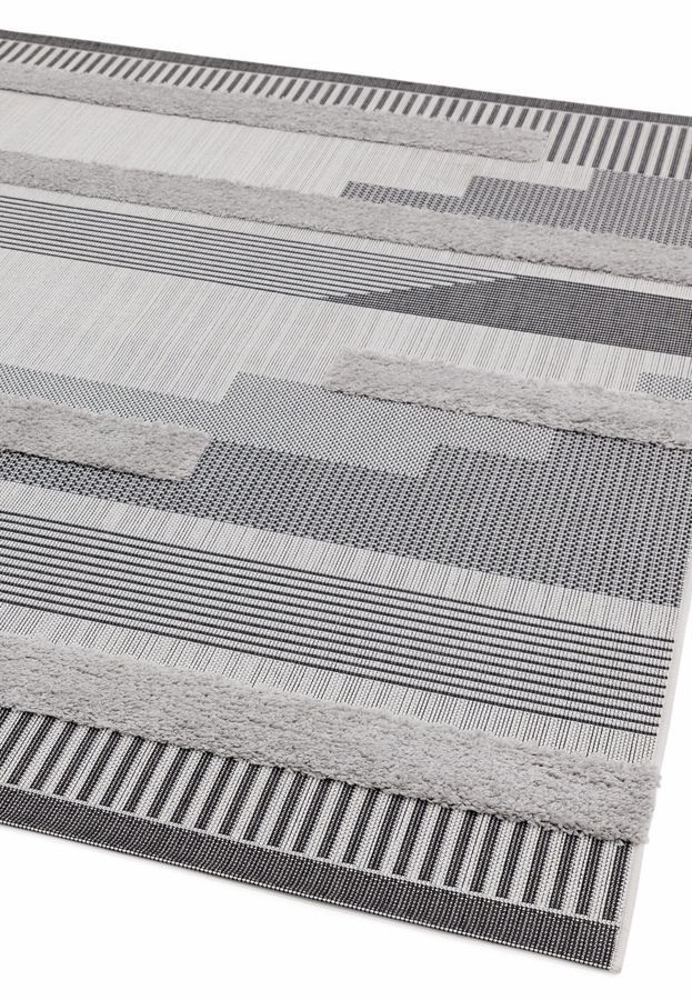Килим для вулиці і дому Monty Black/Grey Geometric Indoor/Outdoor MN05 160x230 см