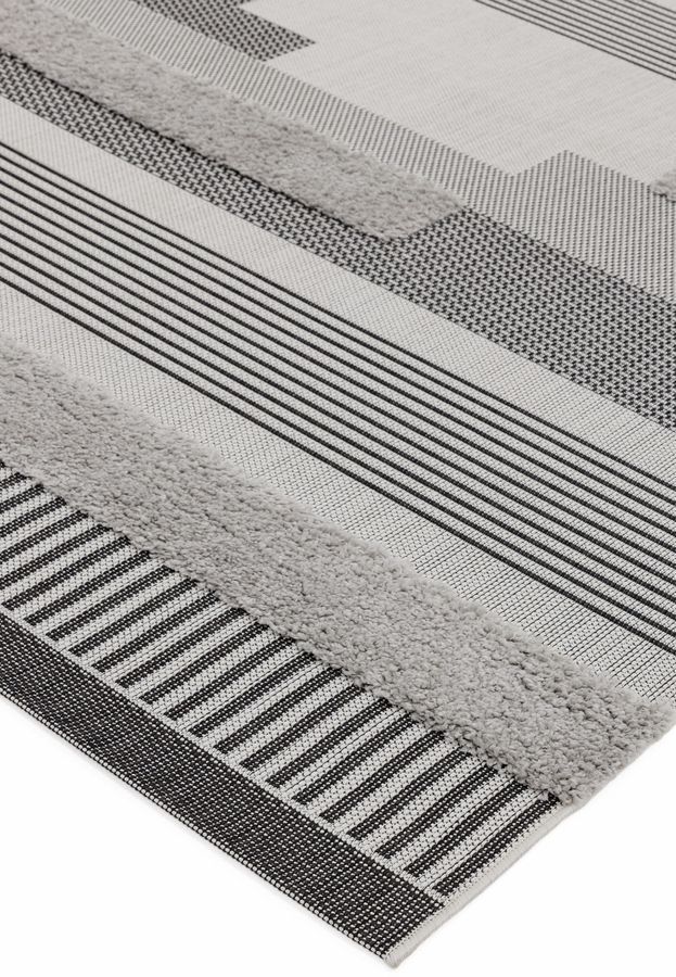 Килим для вулиці і дому Monty Black/Grey Geometric Indoor/Outdoor MN05 160x230 см