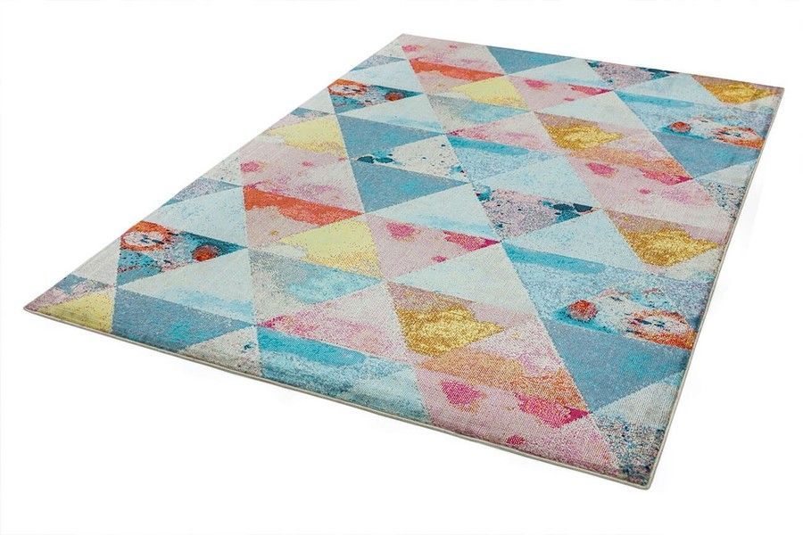 Ковер Amelie AM03 Triangles розово-голубой 200х290 см