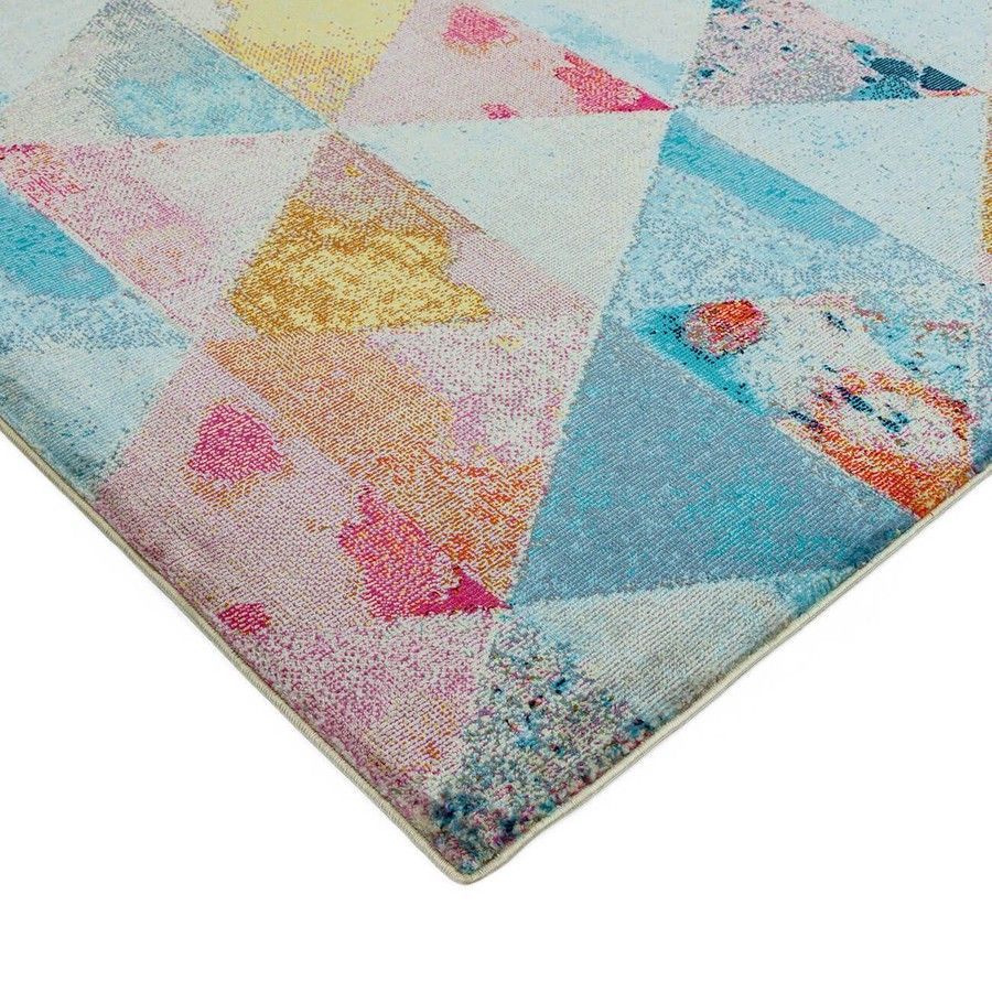Ковер Amelie AM03 Triangles розово-голубой 200х290 см