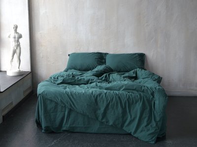 Комплект постельного белья 160x220 LIMASSO DARK GREEN STANDART зеленый