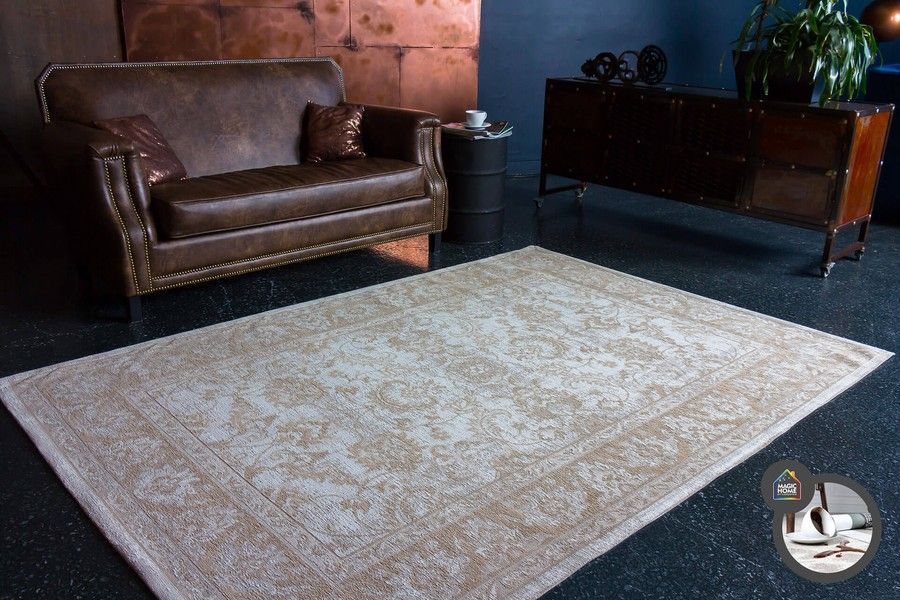 Ковер легкой чистки TEBRIZ Cream 160x230, Бежевый; Кремовый, 1.6 х 2.3 м, Бежевый, Кремовый