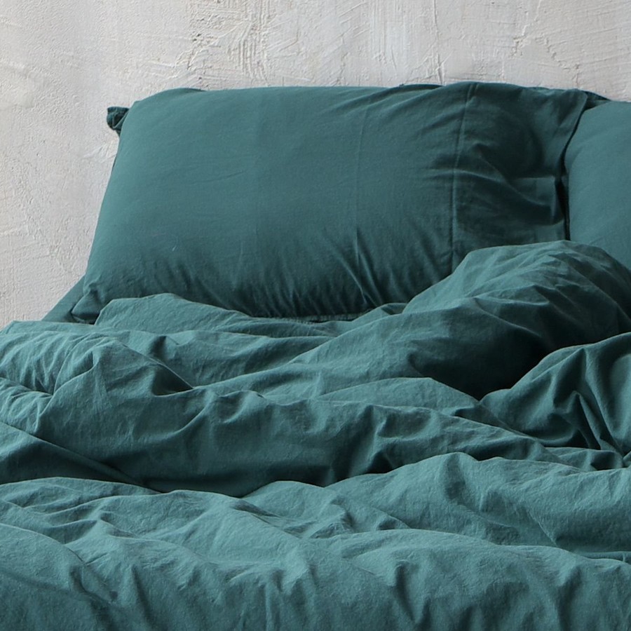 Комплект постельного белья 160x220 LIMASSO DARK GREEN STANDART зеленый