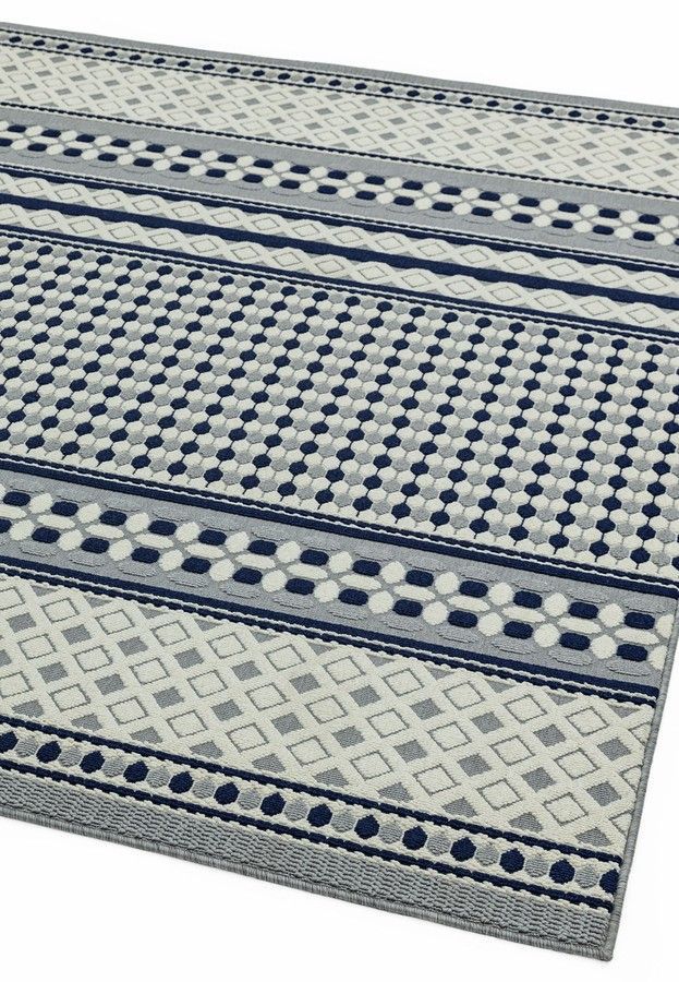Ковер для улицы и дома Antibes AN06 Blue Cream Geometric 200x290
