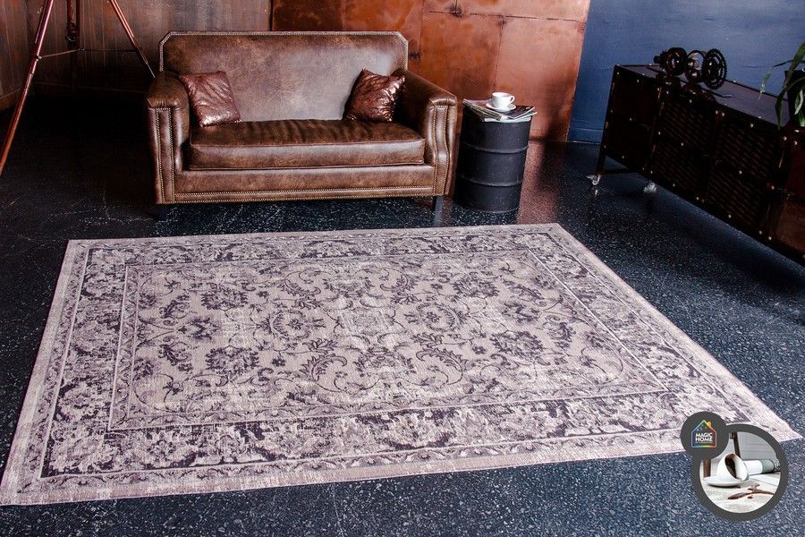 Килим легкої чистки TEBRIZ Antracite 160x230, Антрацит; Серый, 1.6 х 2.3 м, Антрацит, Сірий