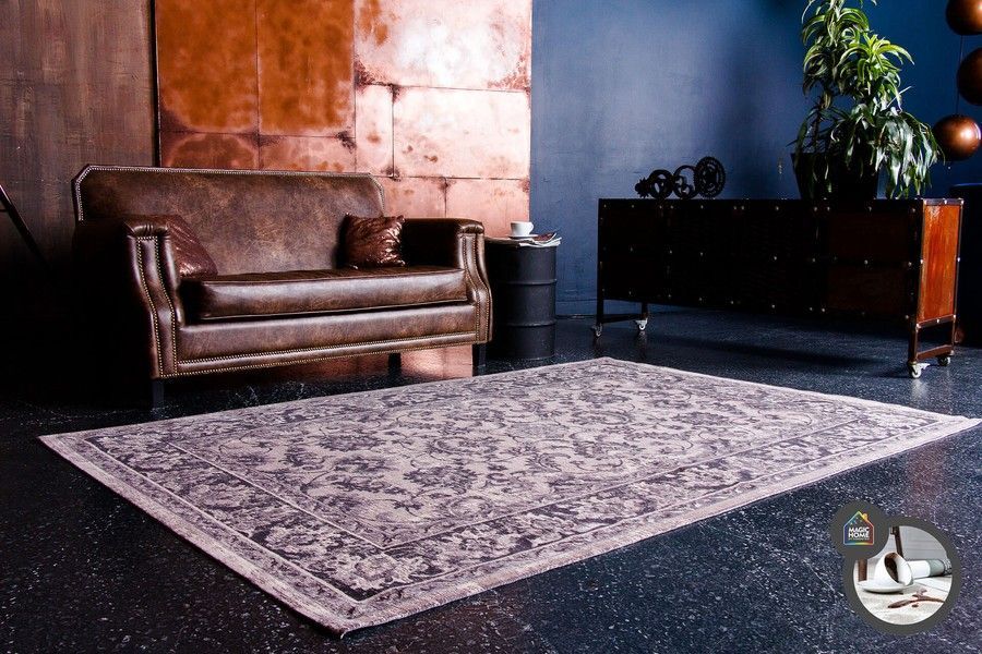 Килим легкої чистки TEBRIZ Antracite 160x230, Антрацит; Серый, 1.6 х 2.3 м, Антрацит, Сірий