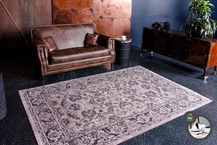 Килим легкої чистки TEBRIZ Antracite 160x230, Антрацит; Серый, 1.6 х 2.3 м, Антрацит, Сірий