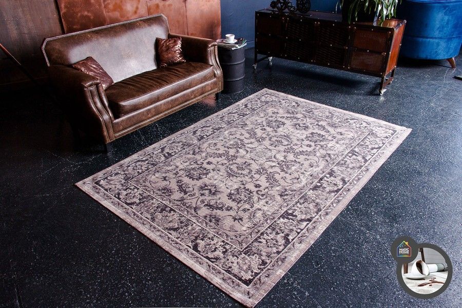Килим легкої чистки TEBRIZ Antracite 160x230, Антрацит; Серый, 1.6 х 2.3 м, Антрацит, Сірий