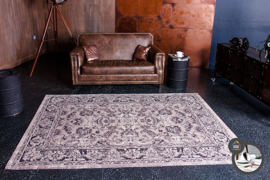 Килим легкої чистки TEBRIZ Antracite 160x230, Антрацит; Серый, 1.6 х 2.3 м, Антрацит, Сірий