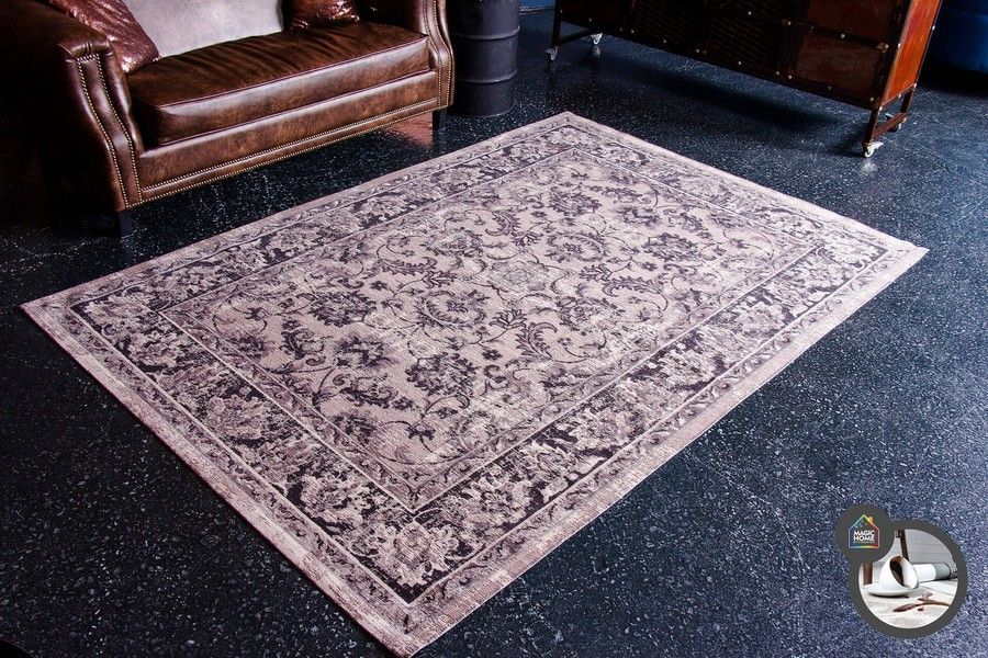 Килим легкої чистки TEBRIZ Antracite 160x230, Антрацит; Серый, 1.6 х 2.3 м, Антрацит, Сірий