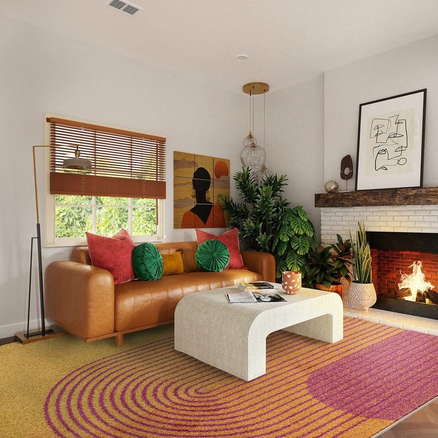 Килим Muse Orange Retro Rug MU13 120x170 см