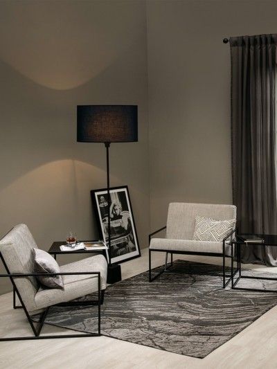 Ковер легкой чистки Basalto Dark Gray 160x230, сірий, 1.6 х 2.3 м, Серый