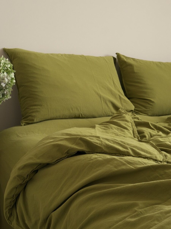 Комплект постельного белья 160x220 LIMASSO OLIVE STANDART оливковый