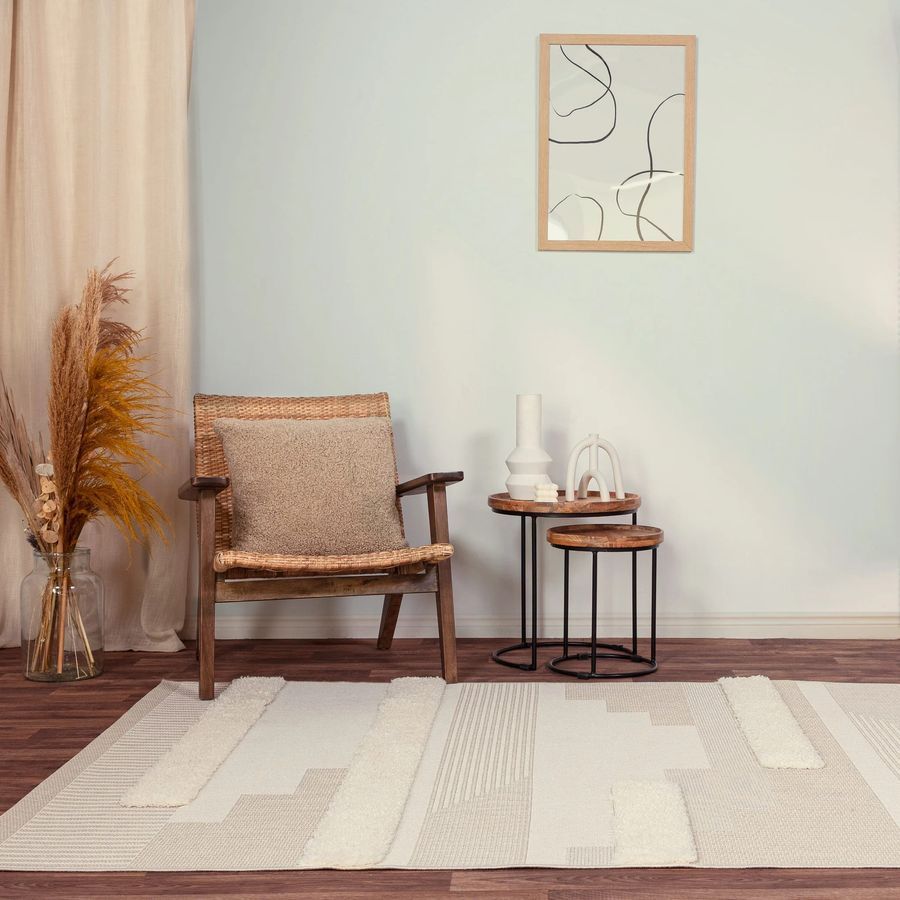 Ковер для улицы и дома Monty Natural/Cream Geometric Indoor/Outdoor MN06 120x170 см