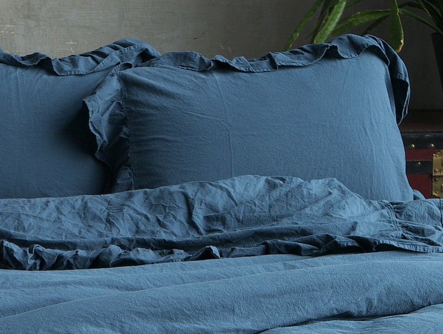Комплект постельного белья 200x220 LIMASSO DRESS BLUE EXCLUSIVE синий