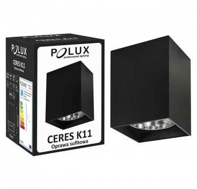 Точечный светильник Polux Ceres E27 1x60W чорний IP20