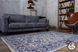 Килим легкої чистки Carpet decor TEBRIZ Antique blue 160x230, синій, 1.6 х 2.3 м, Синій