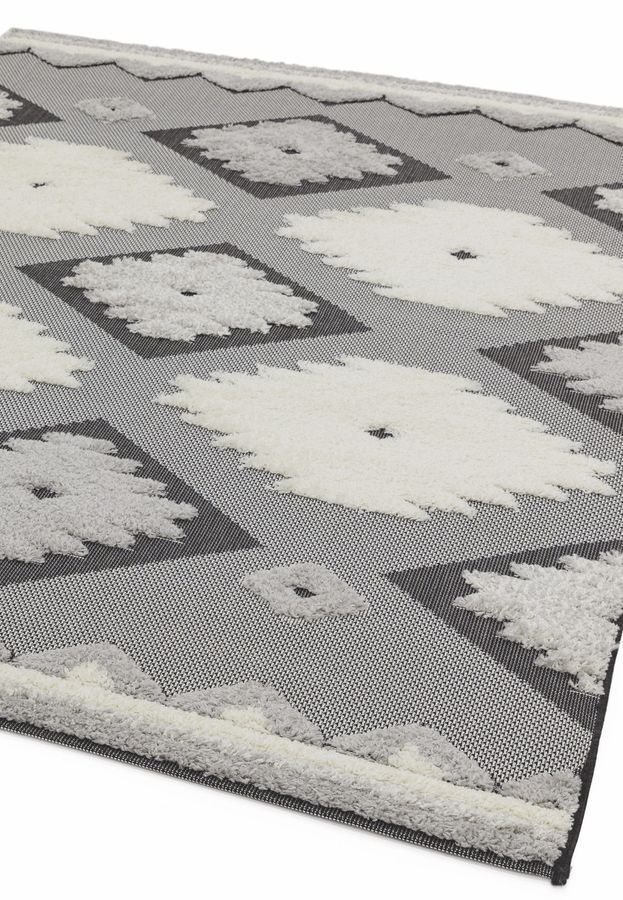 Ковер для улицы и дома Monty Black/Cream Tribal Indoor/Outdoor MN01 160x230 см