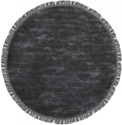 Ковер ручной работы Luna Midnight 200 круглый, чорний, Ø 2.0 м, Черный
