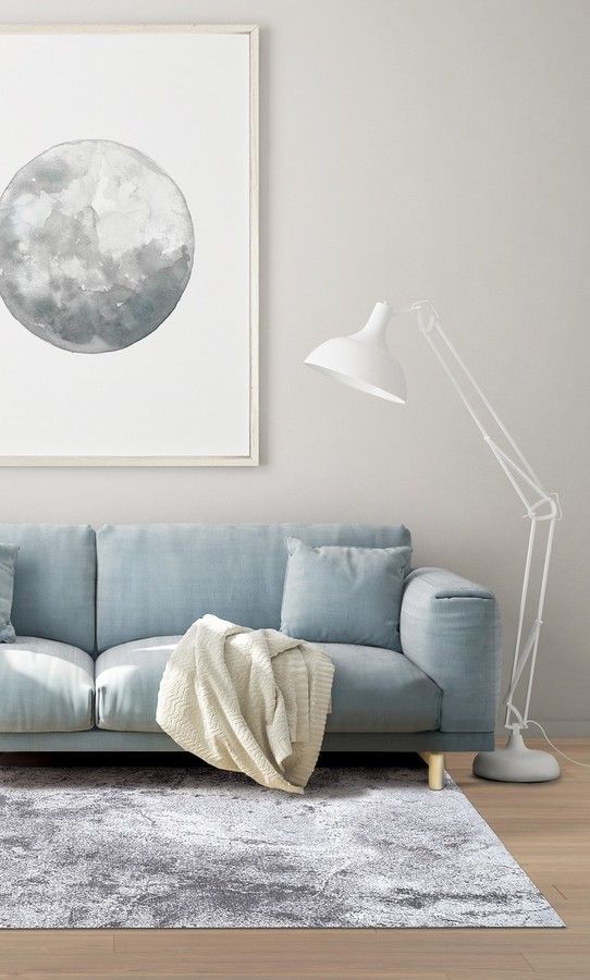 Килим легкої чистки Moon Light Gray 160x230, сірий, 1.6 х 2.3 м, Сірий