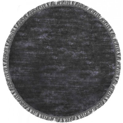 Ковер ручной работы Luna Midnight 250 круглый, чорний, Ø 2.5 м, Черный