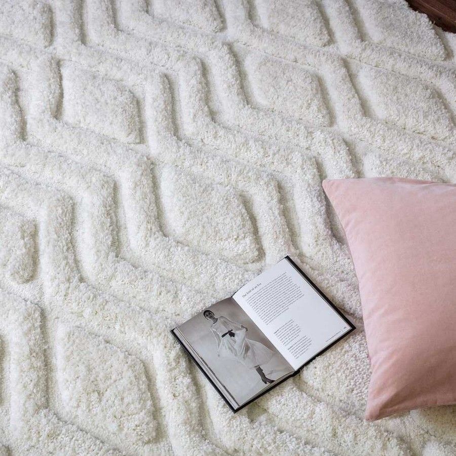 Ковер Harrison Off White стриженый с высоким ворсом 120x170 см