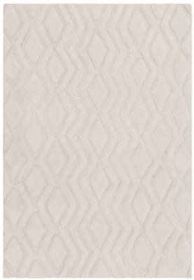 Ковер Harrison Off White стриженый с высоким ворсом 160x230 см