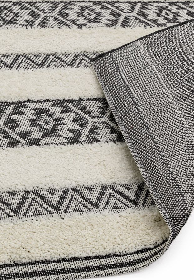Килим для вулиці і дому Monty Black/Cream Stripe Indoor/Outdoor MN03 160x230 см