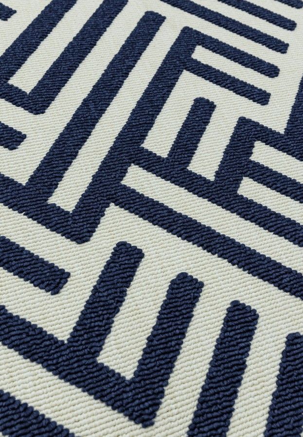 Килим для вулиці і дому Antibes AN04 Blue White Linear 200x290