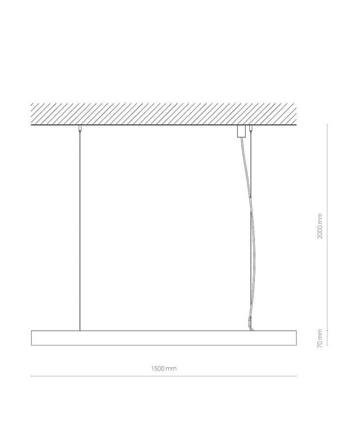 10214 Лінійний світильник Nowodvorski CL OFFICE PRO LED 150, 40W, 4000K BLACK PL