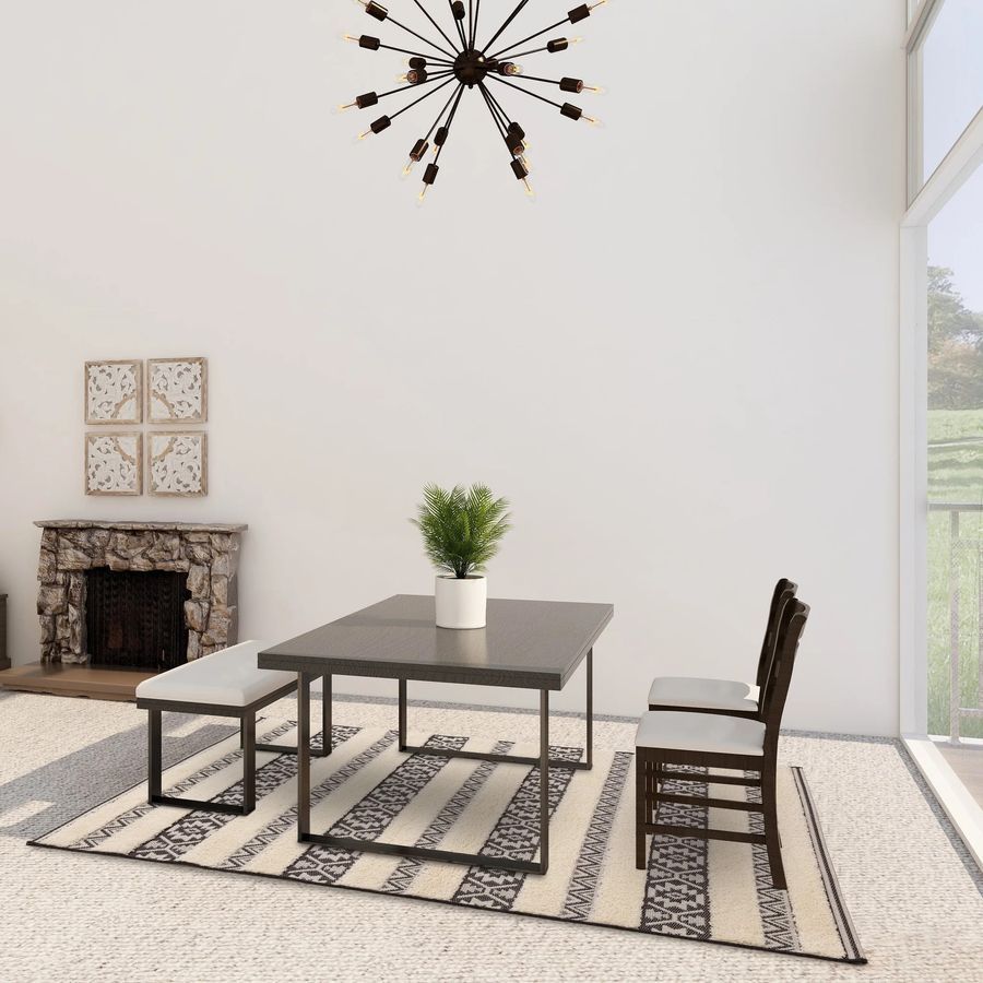 Килим для вулиці і дому Monty Black/Cream Stripe Indoor/Outdoor MN03 160x230 см