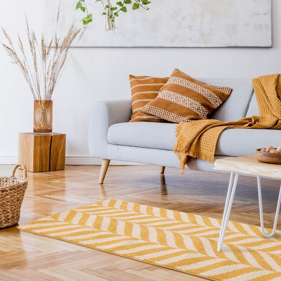 Килим Muse Yellow Chevron Rug MU08 200x290 см