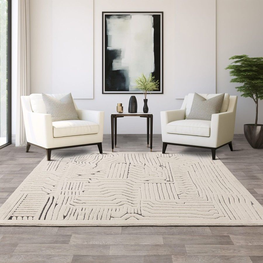 Килим Valley Ivory/Charcoal Route 120х170 см