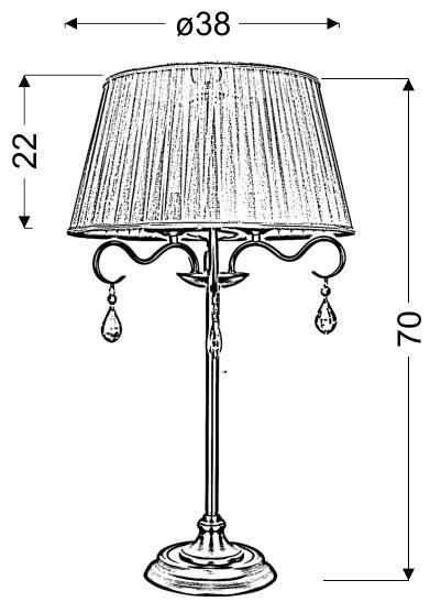 Настольная лампа Candellux 41-15273 FIESTA