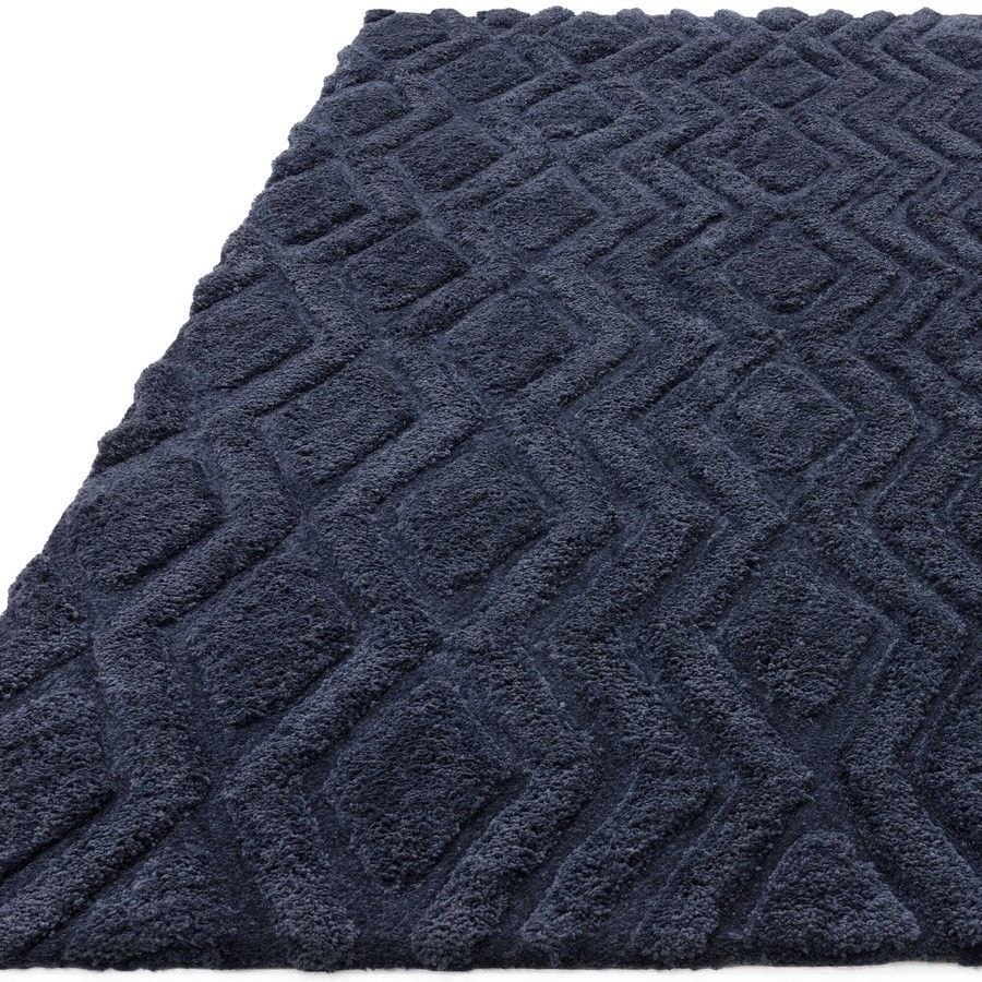 Килим Harrison Navy стрижений з високим ворсом 160x230 см