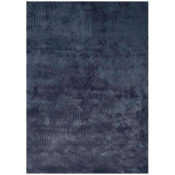 Килим ручної роботи Canyon Dark Blue 160x230, Синій; Чорний, 1.6 х 2.3 м, Синій, Чорний